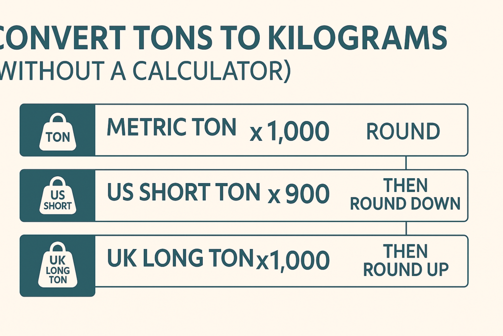 How to Convert Tons to Kilograms Without a Calculator